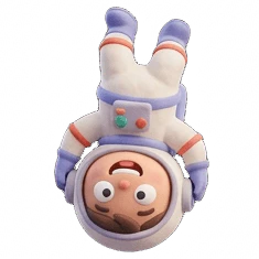 Astronauts clay-style AI sticker