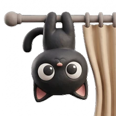Cats clay-style AI sticker