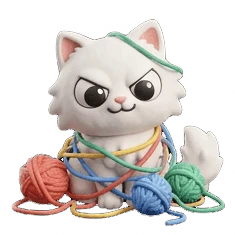 Cats clay-style AI sticker