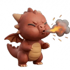 Dragons clay-style AI sticker