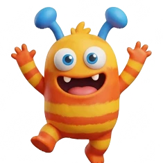 Monsters clay-style AI sticker