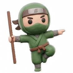 Ninjas clay-style AI sticker