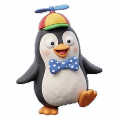 Penguins clay-style AI sticker